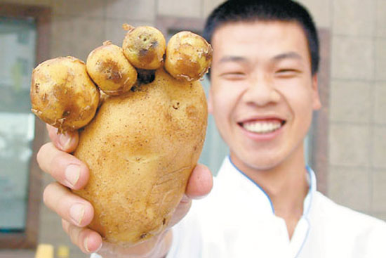 Weird foot shape potato
