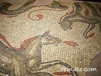 Hippocamp mosaic at the Roman Baths