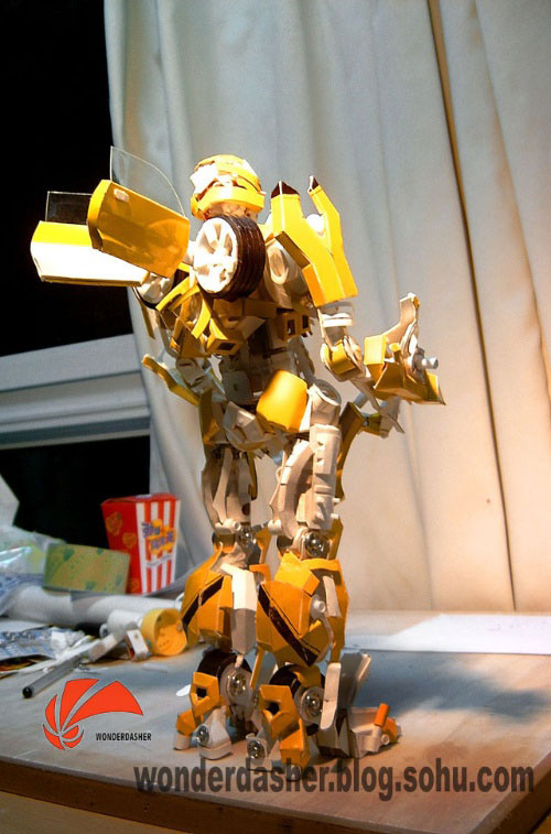 Paper made Transformers Bumblebee model