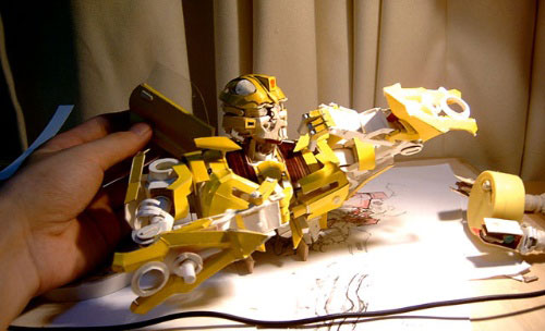 Making of paper Bumblebee model