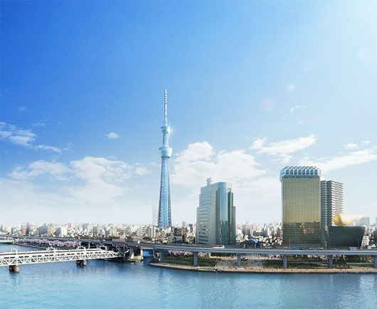 Artist impression of proposed New Tokyo Tower, the Tokyo Sky Tree in Japan