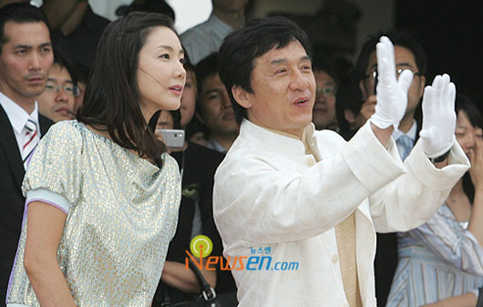 Jackie Chan and Choi Ji-woo at Hallyuwood start festival