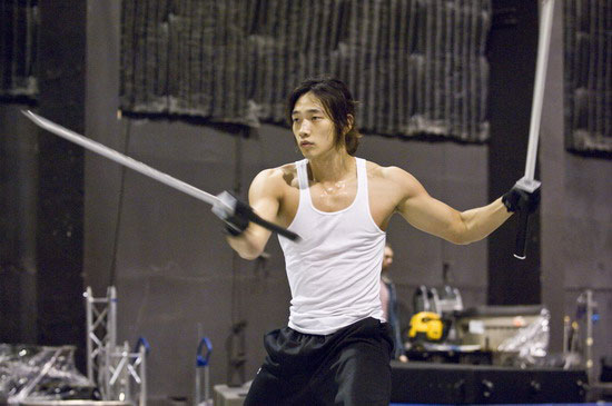 Korean pop star Rain training for movie Ninja Assassin
