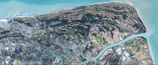 Satellite image of Myanmar before Cylone Nargis