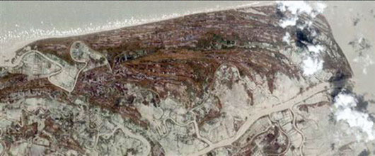 Satellite image of Myanmar after Cylone Nargis