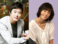 Korean celebrity couple Kwon Sang-woo and Son Tae-young