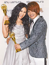 Tanya Chua and Gary Cau at Golden Melody Awards 2008