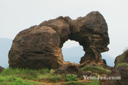 Peculiar stones at Yehliu Geopark, Taiwan