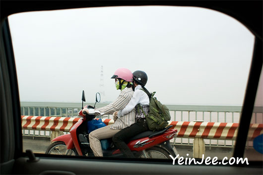 Vietnamese biker in Hanoi