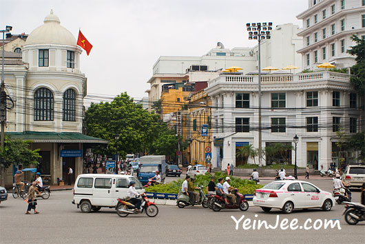 Busy street in Hanoi, Vietnam