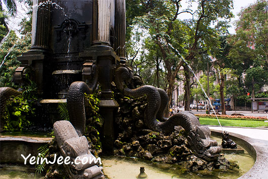Fountain at Ngo Quyen Street in Hanoi, Vietnam