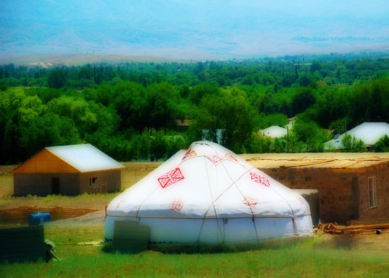 Yurt tent in Central Asia