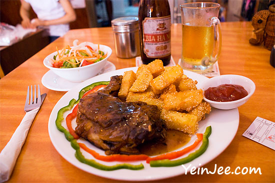 Western food at Kangaroo Cafe in Hanoi, Vietnam