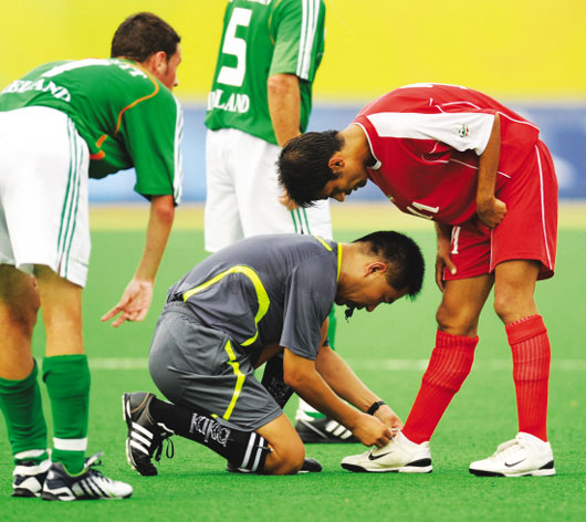 Picture of touching moment in Beijing 2008 Paralympic Games