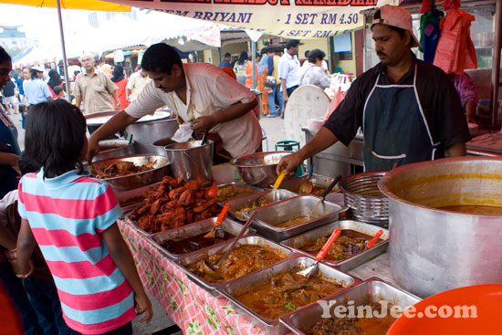 Photo of nasi biryani stall at Ramadan bazaar in Penang, Malaysia