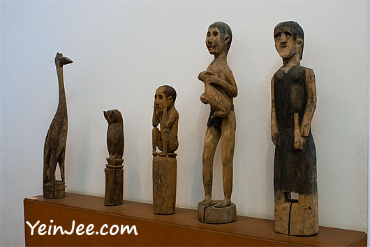 Wooden handicraft at Vietnam Museum of Ethnology in Hanoi