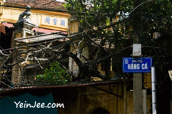 Old shop-house in Hanoi Old Quarter, Vietnam