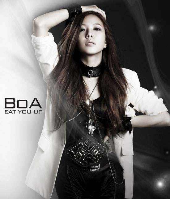Promotional picture of Korean pop star BoA for American debut single Eat You Up