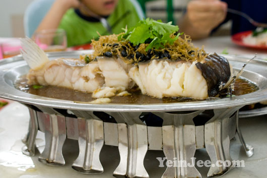 Photo of steamed fresh water fish at Fast Food Fish Head Restaurant in Sri Petaling, Kuala Lumpur