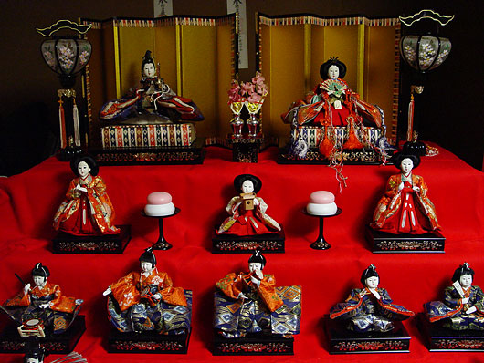 Hina Ningyo, Japanese ornament dolls for Hina Matsuri, Japanese Girls Festival