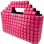 Pink colour keyboard-handbag