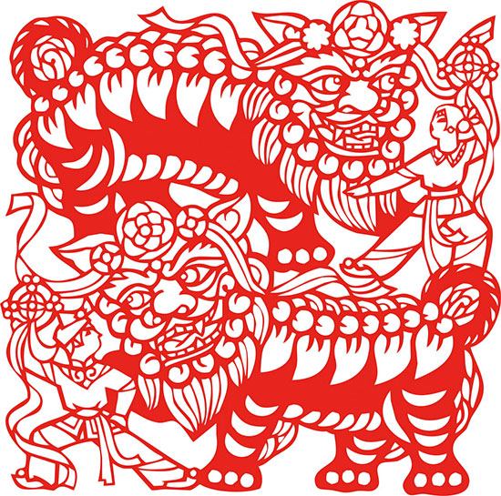 Chinese paper cutting folk art