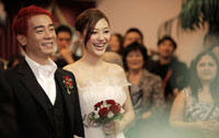 Hong Kong celebrity couple Jordan Chan and Cherrie Ying got married
