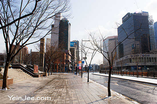 Seoul city is quiet during Korean New Year