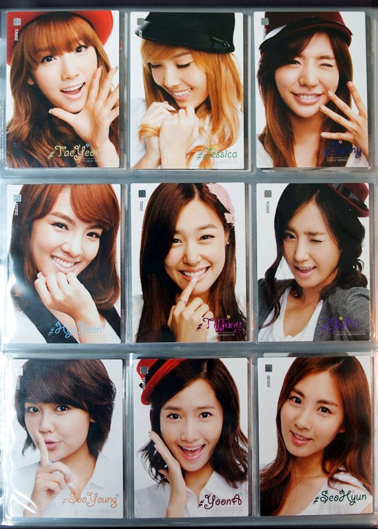 Korean pop group SNSD Star Card collection