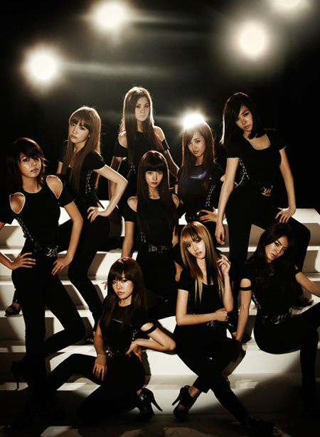 Korean pop group Girls Generation black soshi photo