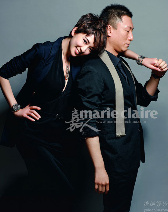 Sun Honglei and Lin Chi Ling on Marie Claire magazine