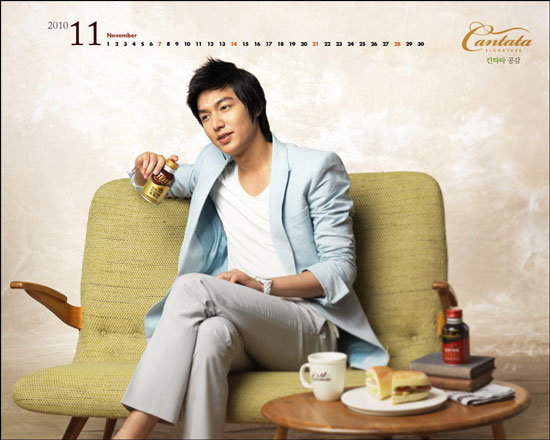 Lee Min-ho Cantata Coffee November calendar
