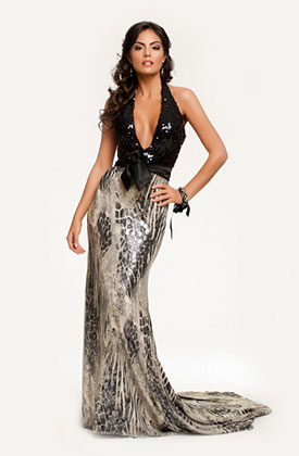 Miss Universe 2010 Mexico Jimena Navaratte evening gown