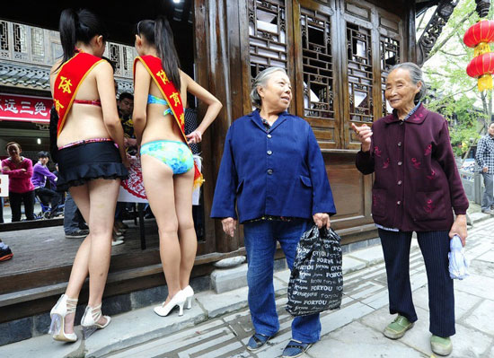 Bikini model in Chengdu, China