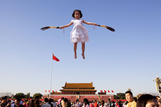 Flying art by Chinese artist Li Wei