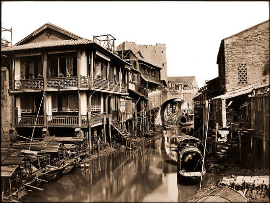 Old photo of Canton, China