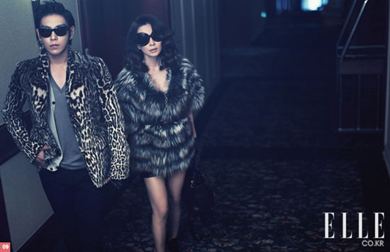 Lee Mi-sook and Big Bang T.O.P. on Elle Korean magazine