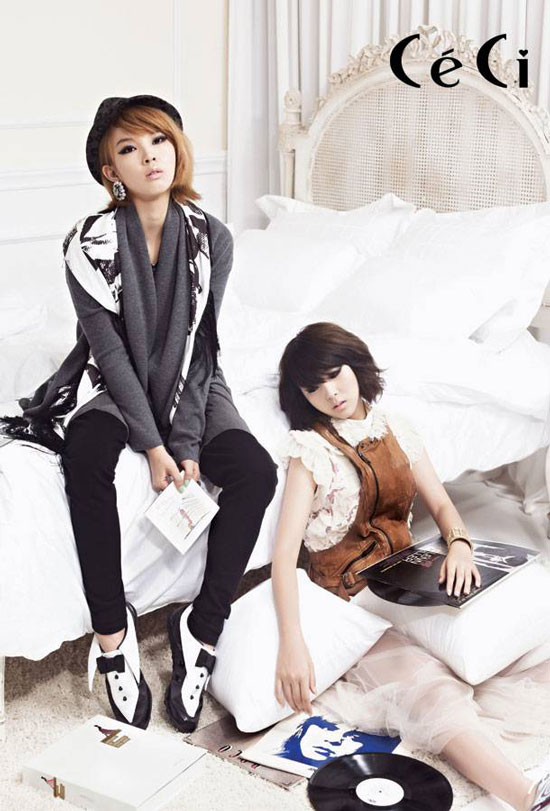 4minute Jiyoon and Sohyun on Ceci magazine