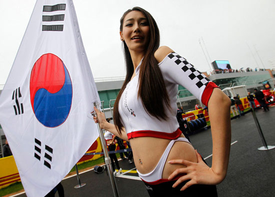 Korean race queen at F1 Grand Prix