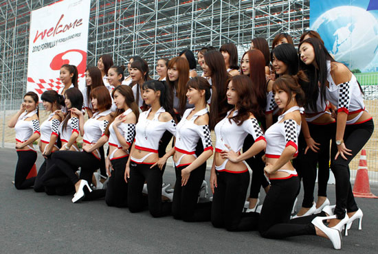 Korean race queens at F1 Grand Prix