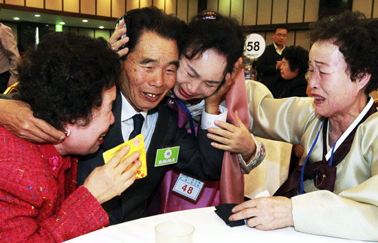 North Korean and South Korean family reunion
