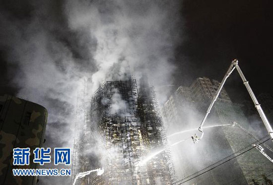 Shanghai high rise apartment fire rescue