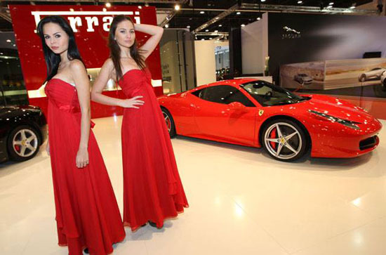 Ferrari 458 Italia 2011 at Abu Dhabi International Motor Show 2010