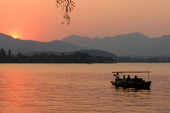 Sunset at West Lake, Hangzhou, China