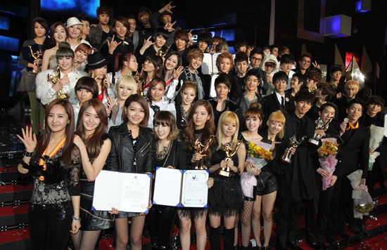Winners at the Golden Disk Award 2010