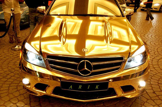 Gold plated Mercedes-Benz C63 in UAE