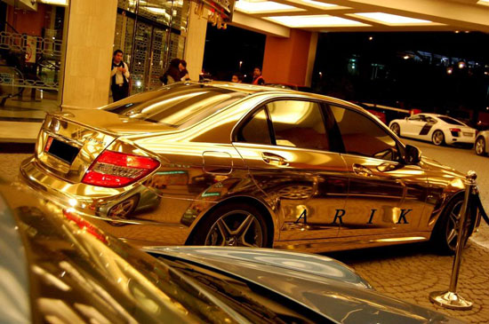 Gold plated Mercedes-Benz C63
