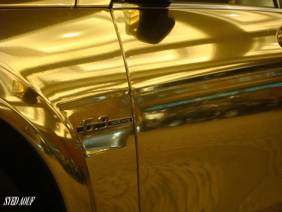 Gold plated Mercedes-Benz C63