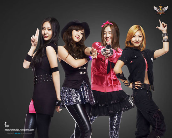 Korean pop group f(x) Hangame