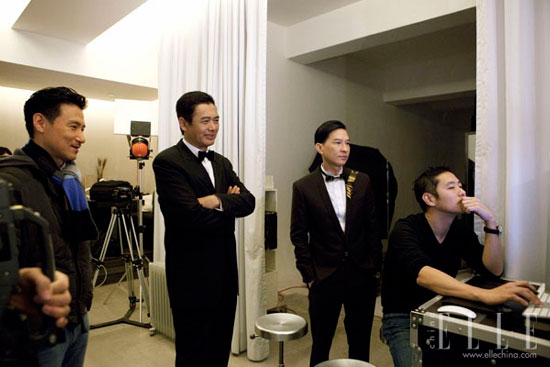 Chow Yun Fat, Jackie Cheung, Nick Cheung Hong Kong Film Awards 2011 Elle photoshoot